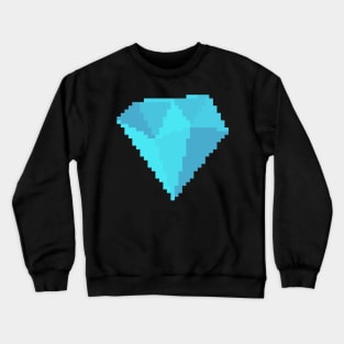 Blue Topaz Pixel Art Crewneck Sweatshirt